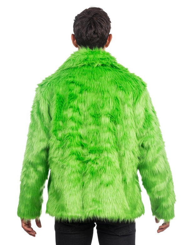 Haină de blană pentru faux verde adult