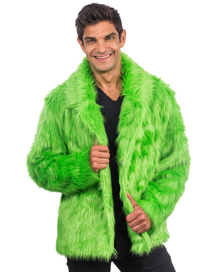 Haină de blană pentru faux verde adult