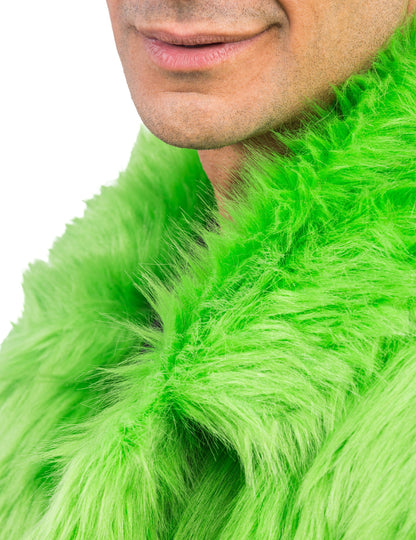 Haină de blană pentru faux verde adult