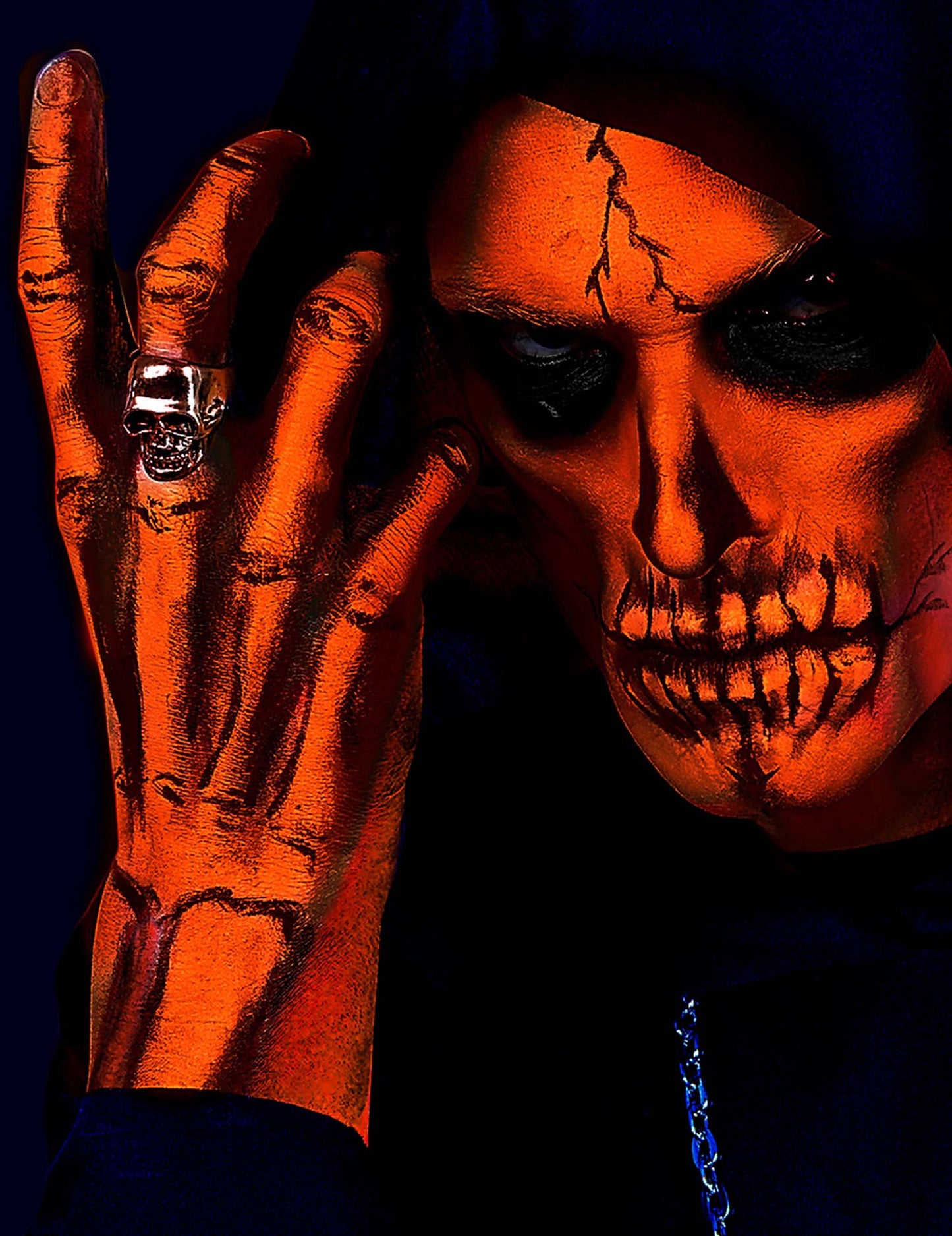 Machiaj de neon fluo portocaliu 30 ml