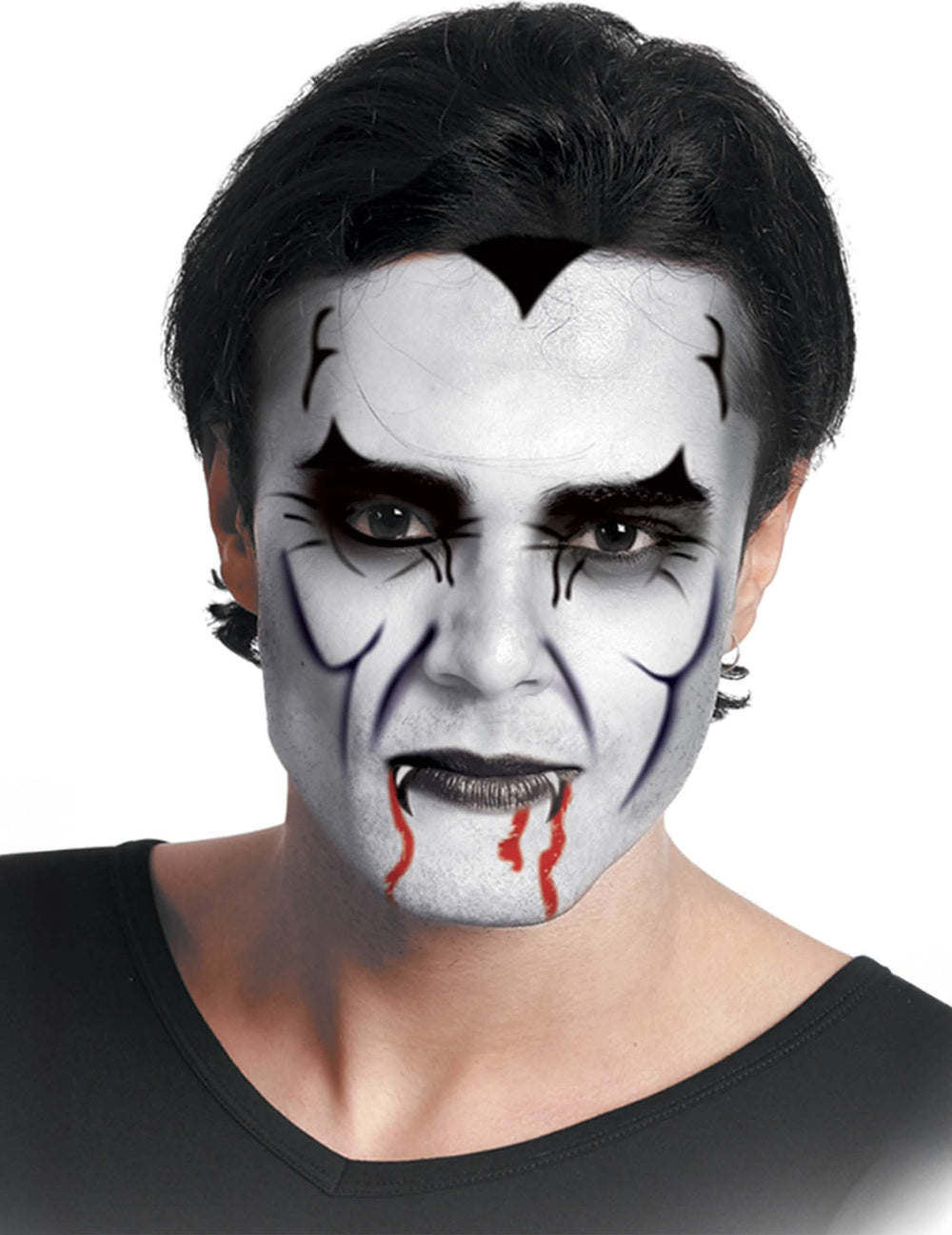 machiaj de vampir pentru adult alb și negru cu 2 creioane