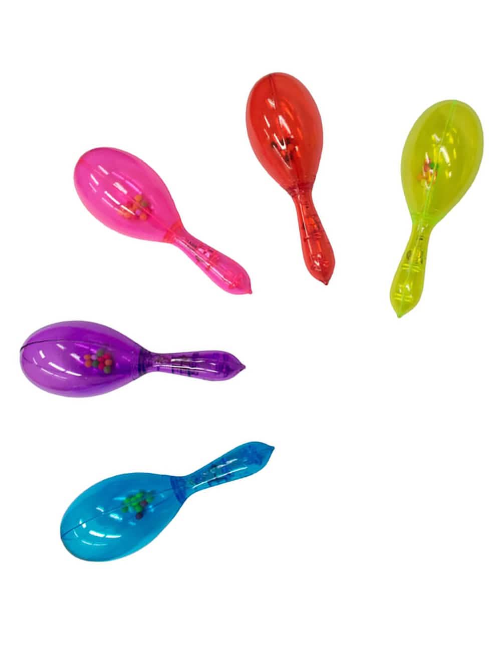 Maracas luminoase colorate pentru petrecere multicolor translucidă