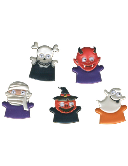 Marionnettes de doigts petits monstres pour enfant lot de 5 modèles multicolores