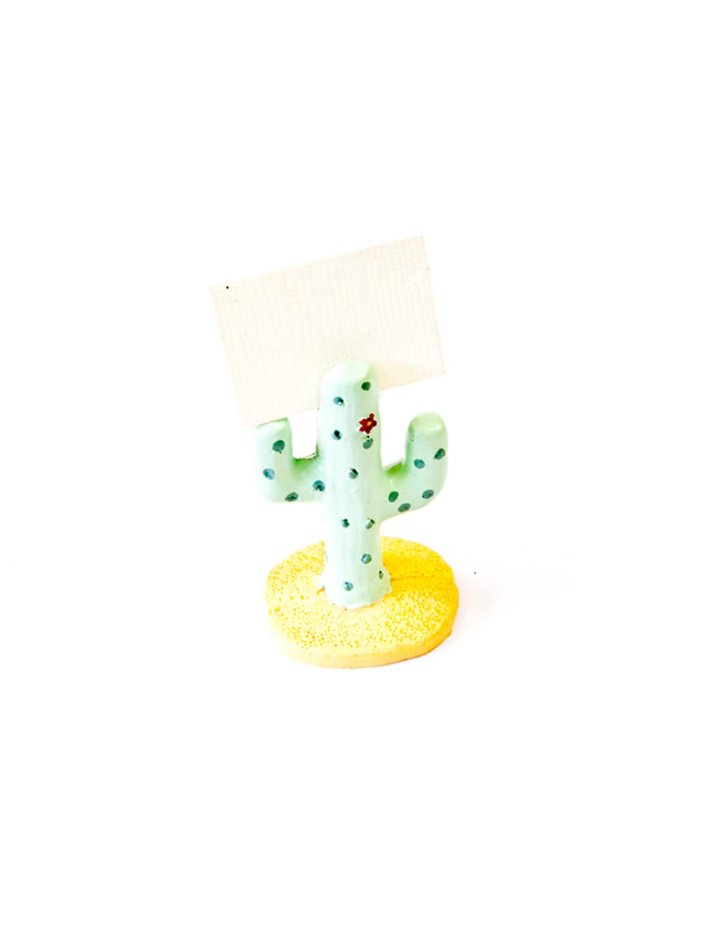 Marcaj de loc din rășină cu cactus pentru masă mexicană verde deschis cu floare roșie