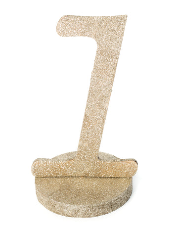 Centrul de masă Figura 1 Champagne Glitter Wood 20 cm
