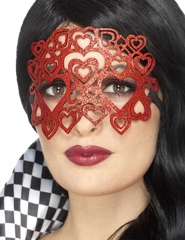 Masca de sclipici coeurs pentru adulți
