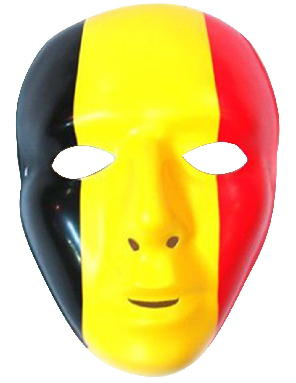 Masque Belgique pour adulte noir jaune et rouge