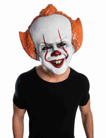 Masque en PVC de Ca pour adulte blanc et orange avec maquillage rouge