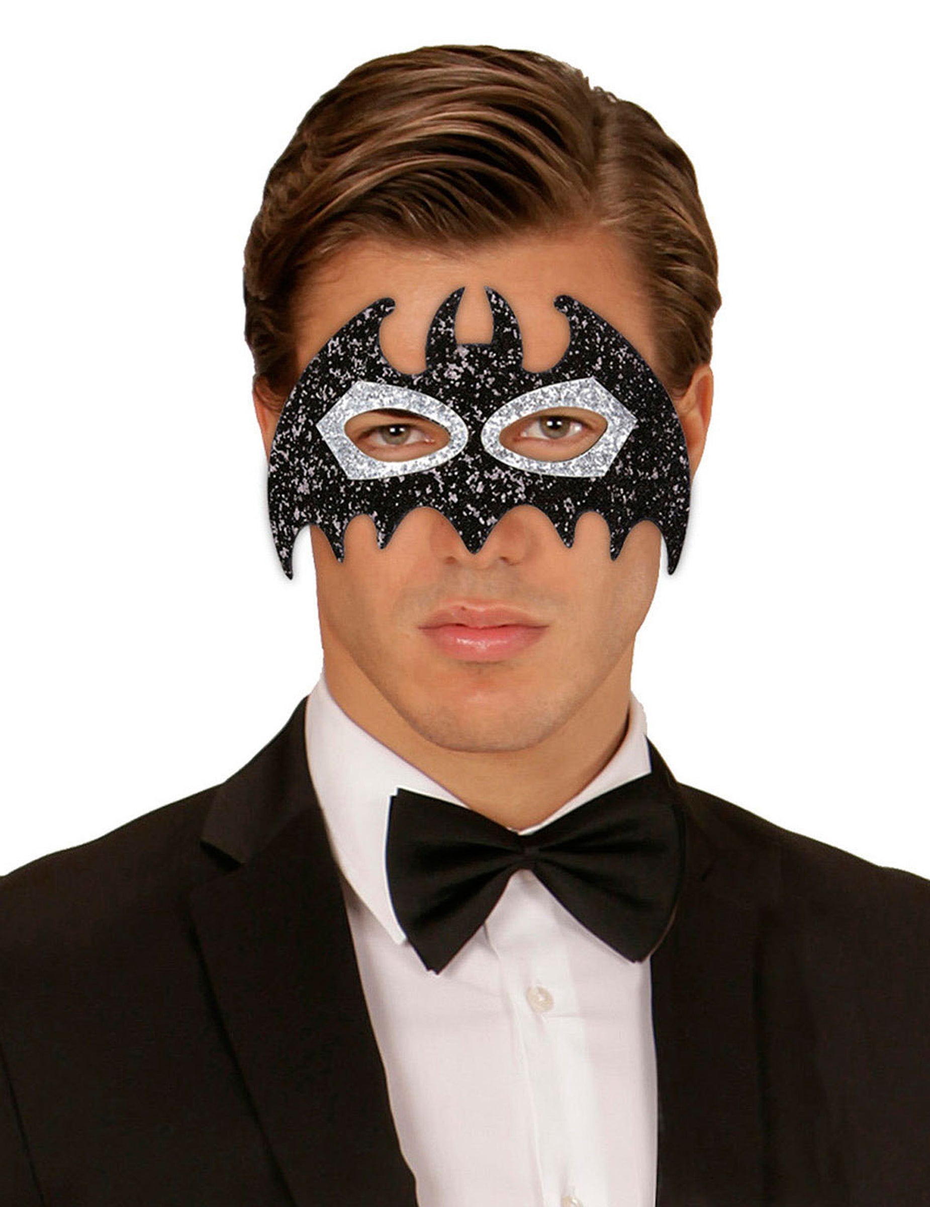 Vue de face du masque de chauve-souris