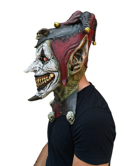 Vue de profil du masque d'arlequin malfaisant pour adulte