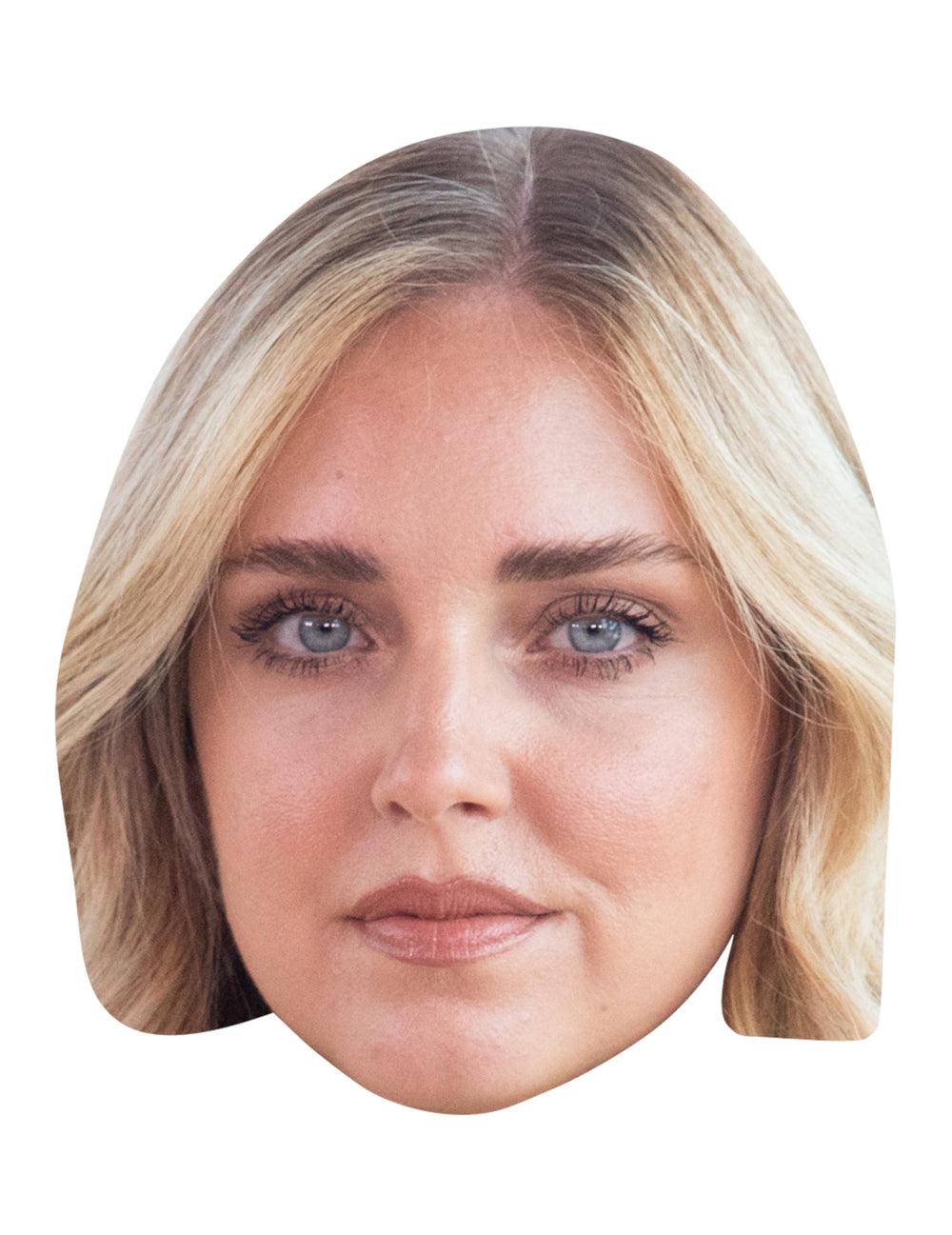 Masque en carton Chiara Ferragni pour adulte blonde