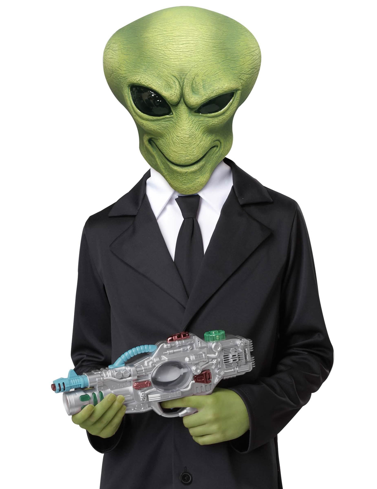 Mască și mănuși alien verzi pentru adult