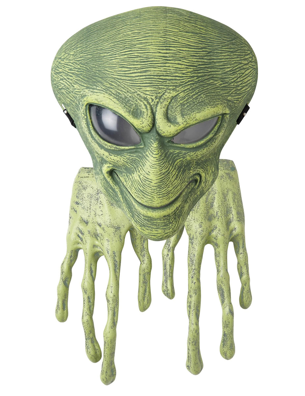 Vedere frontală cu detalii ale degetelor măștii și mănuși alien