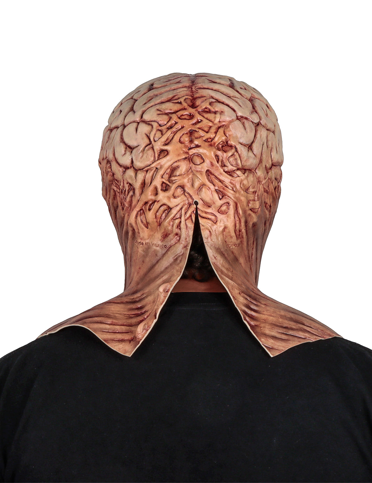 Vue de dos du masque intégral de monstre cerveau apparent