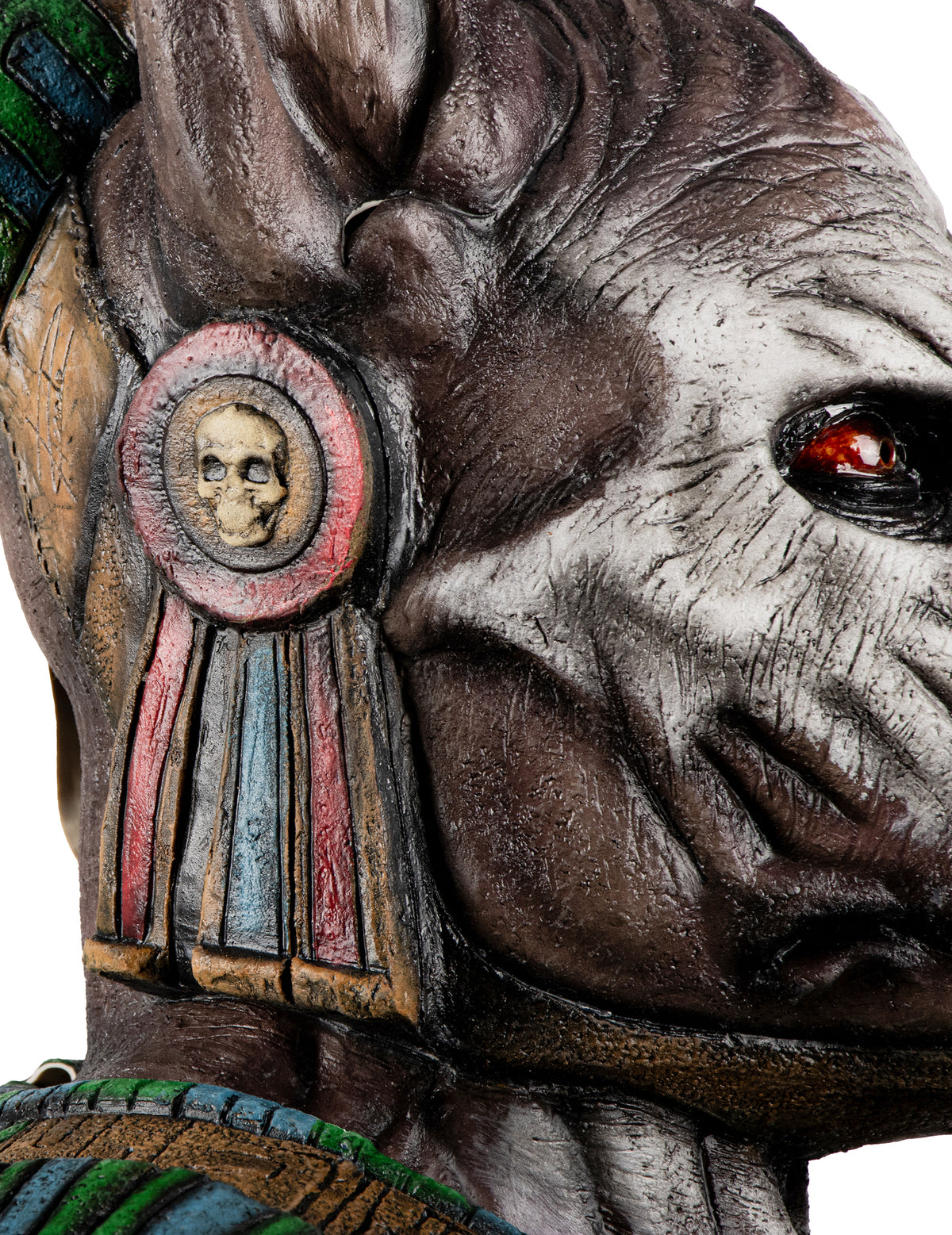 Vue de dos du masque intégral monstre à tête de chien pour adulte