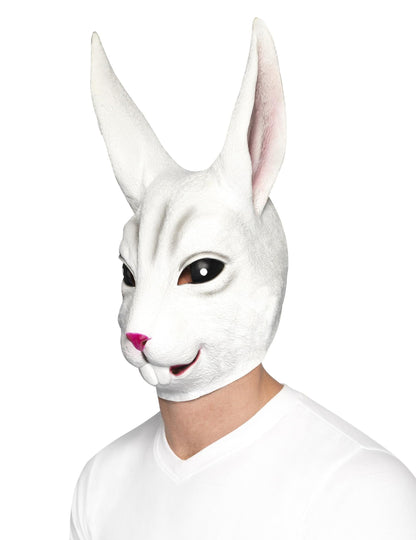 Vedere din trei sferturi a măștii de iepure pentru adult