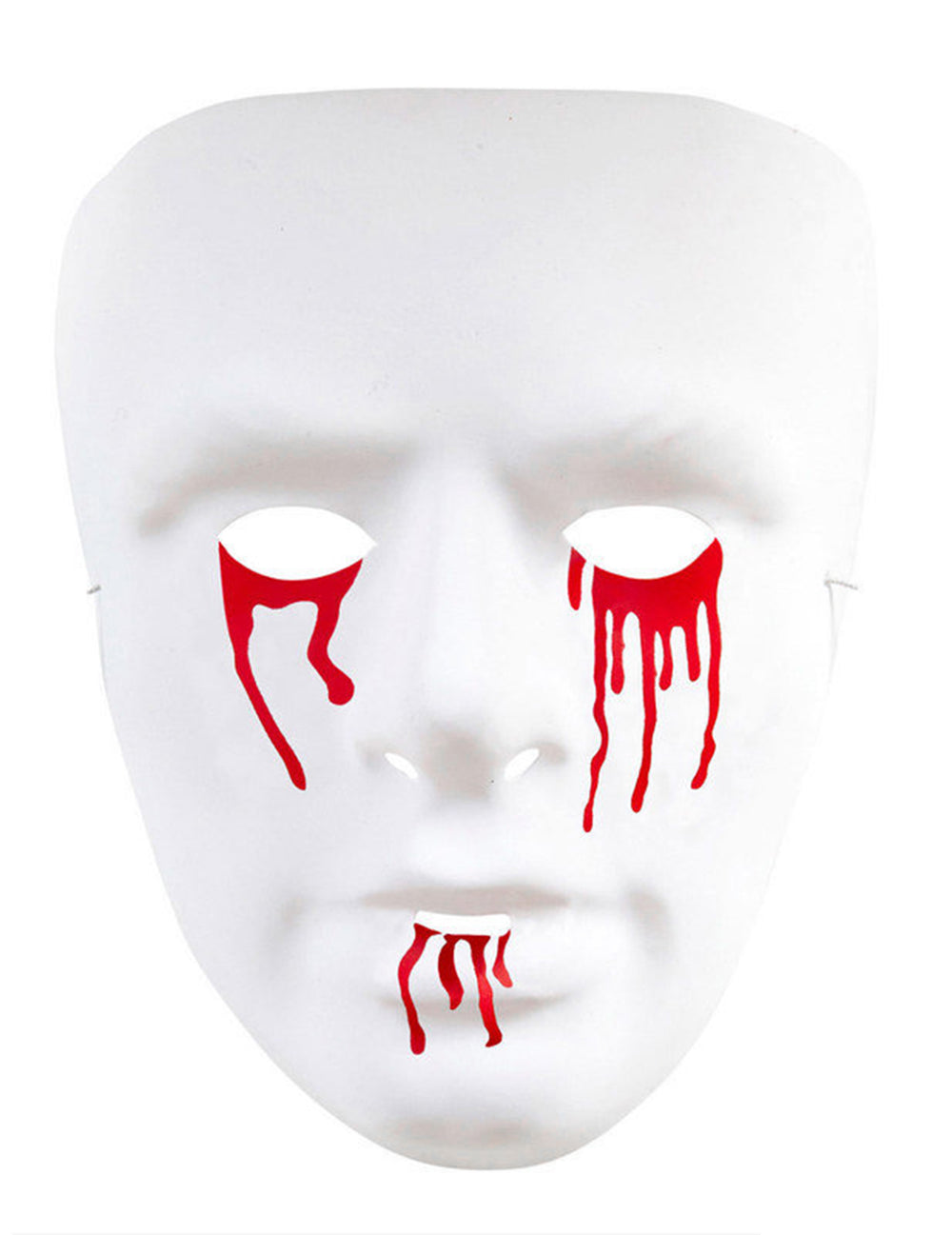 Vue de face du masque larmes ensanglantées homme