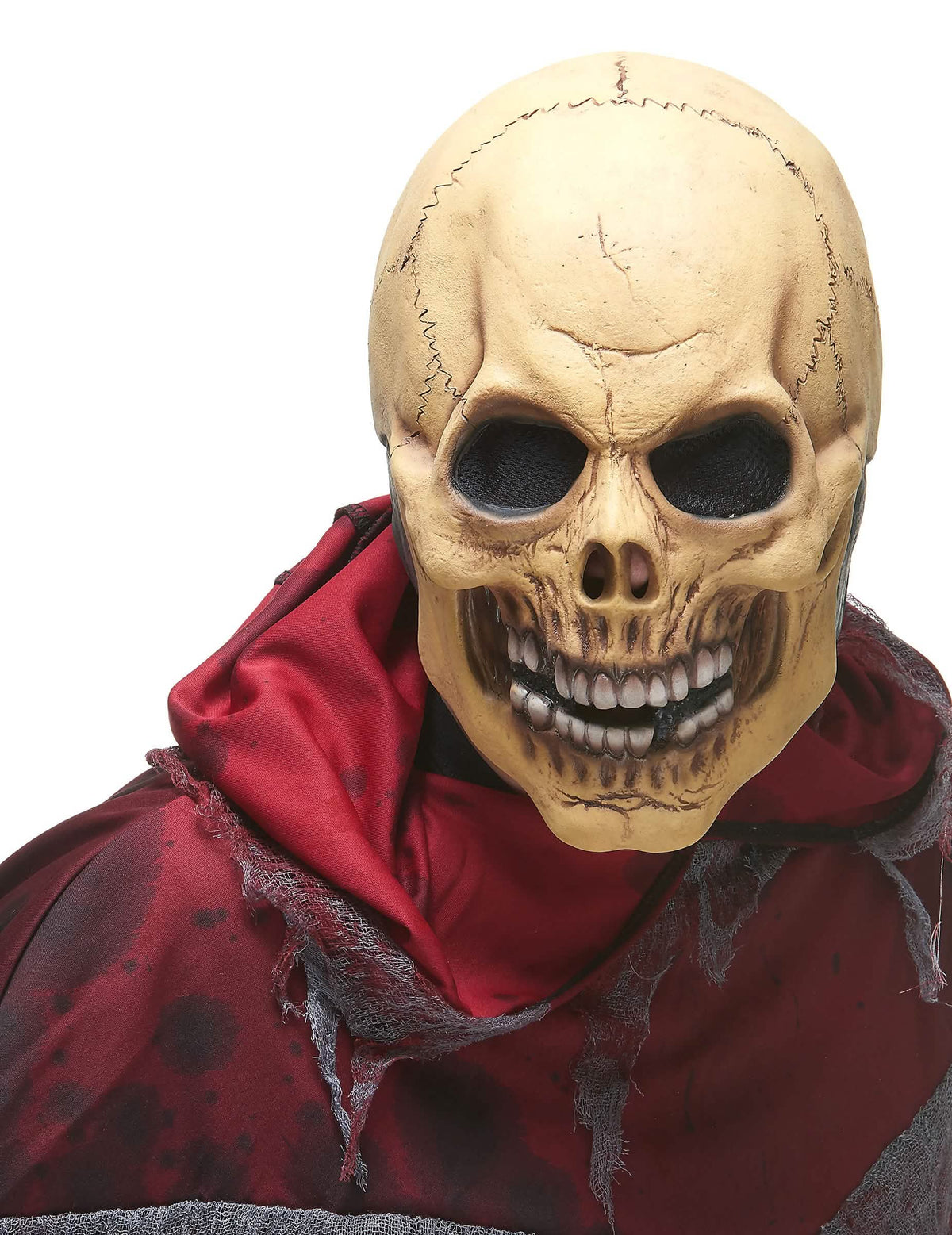 Mască din latex cu craniu înfricoșător pentru adult, bej, realistă