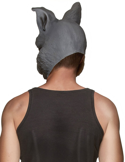 Vue de dos du masque latex lapin
