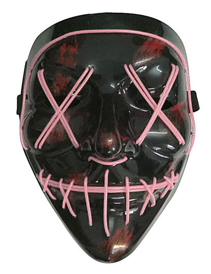 Masca cu LED -uri ușoare Fuchsia pentru adulți