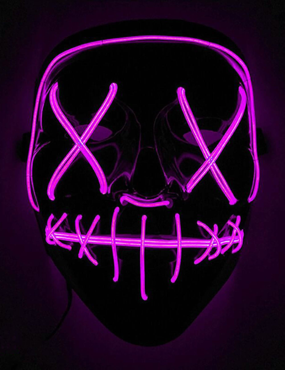 Mască luminoasă LED pentru adult fuchsia