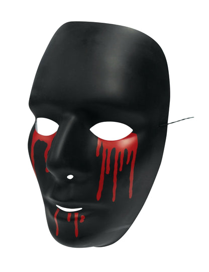 Masca neagră cu Halloween Man lacrimi de sânge