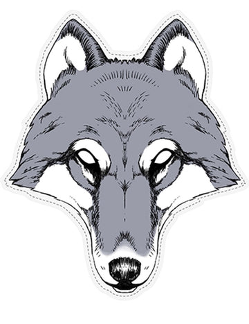 Masca de hârtie de lup 28 x 32 cm