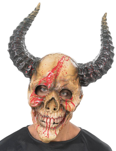 Mască schelet demonic sângeroasă de lux pentru adulți