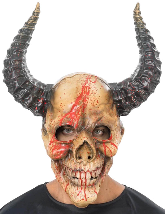 Mască schelet demonic sângeroasă de lux pentru adulți