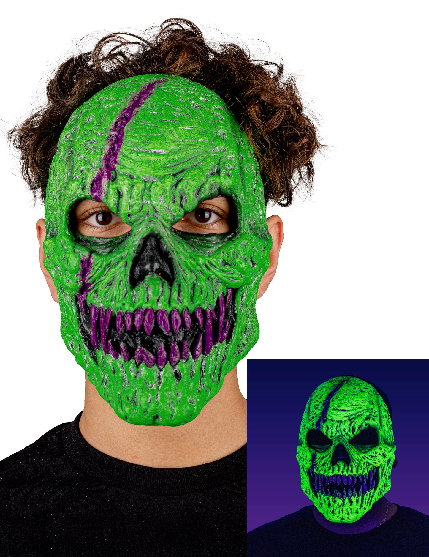 Masca de schelet demonic pentru adulți