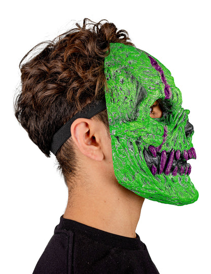Vue de profil du masque squelette démoniaque