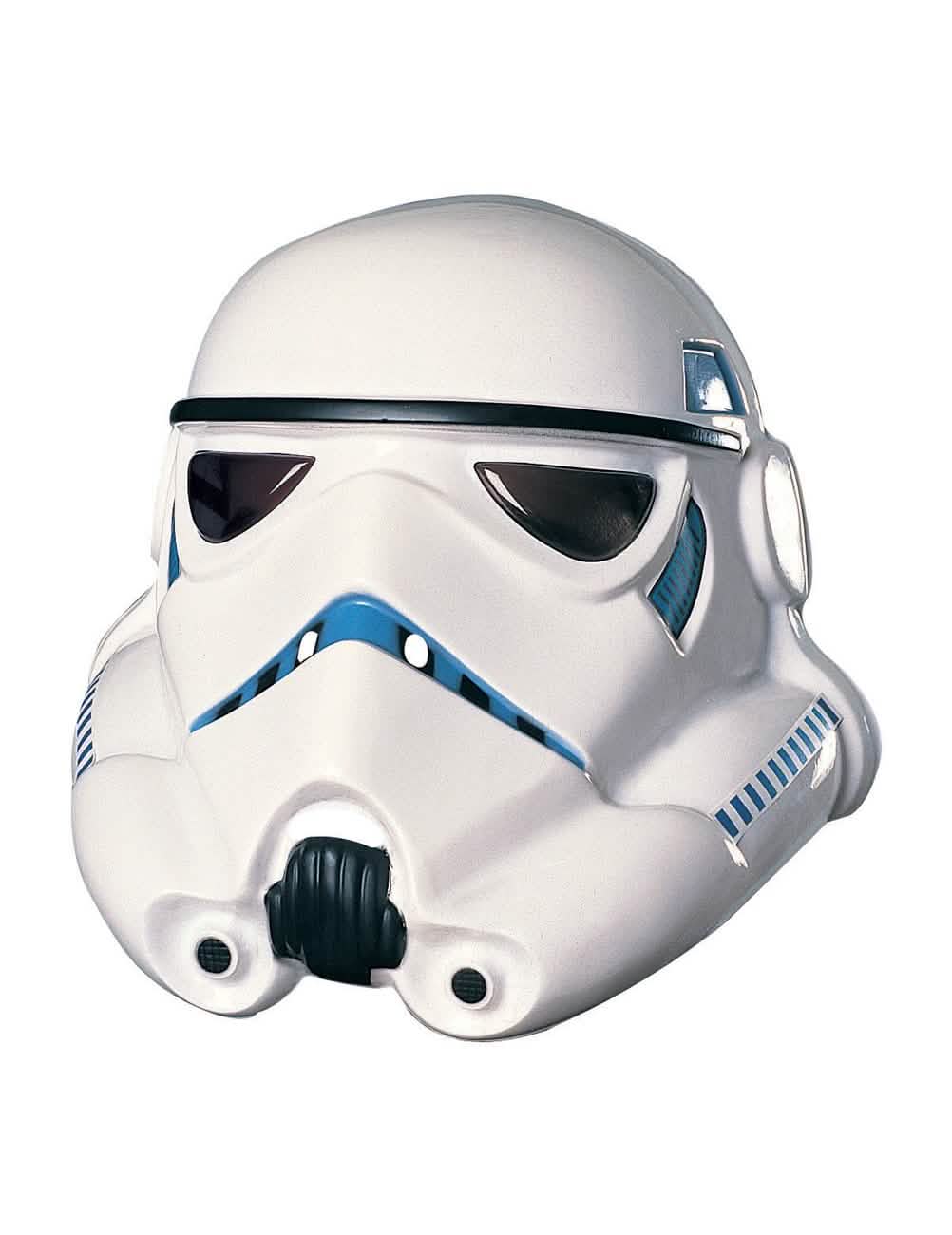 Masque PVC Stormtrooper pour adulte blanc avec détails bleus