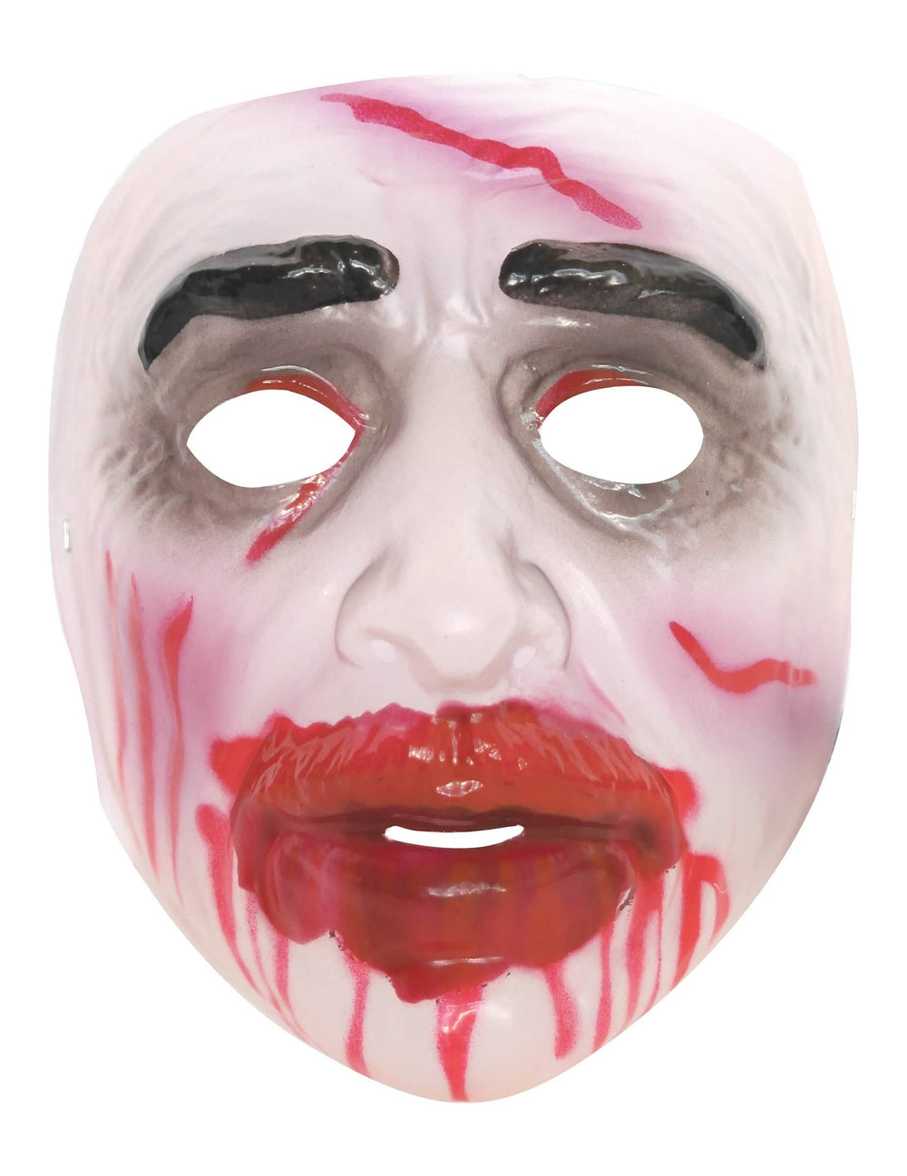 Detaliu al feței însângerate a măștii halloween pentru bărbat
