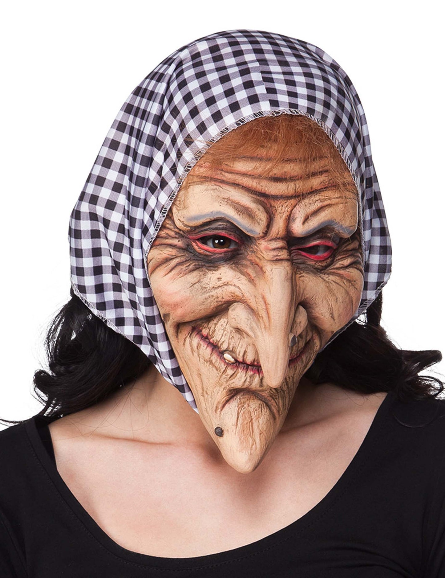 Mască de vrăjitoare bătrână pentru adulți
