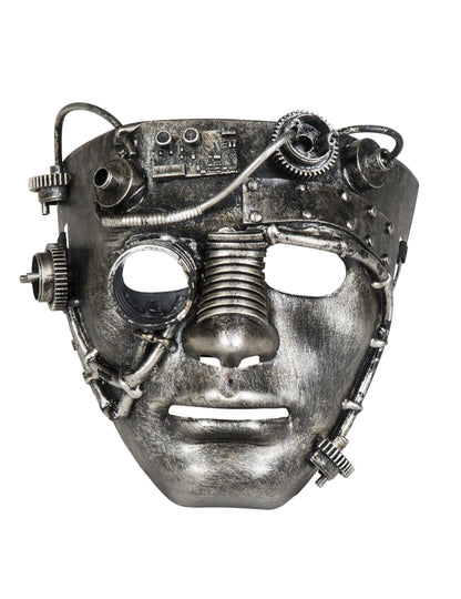 Masca de față cromată pentru adulți steampunk