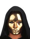 Masque visage pour adulte doré chromé