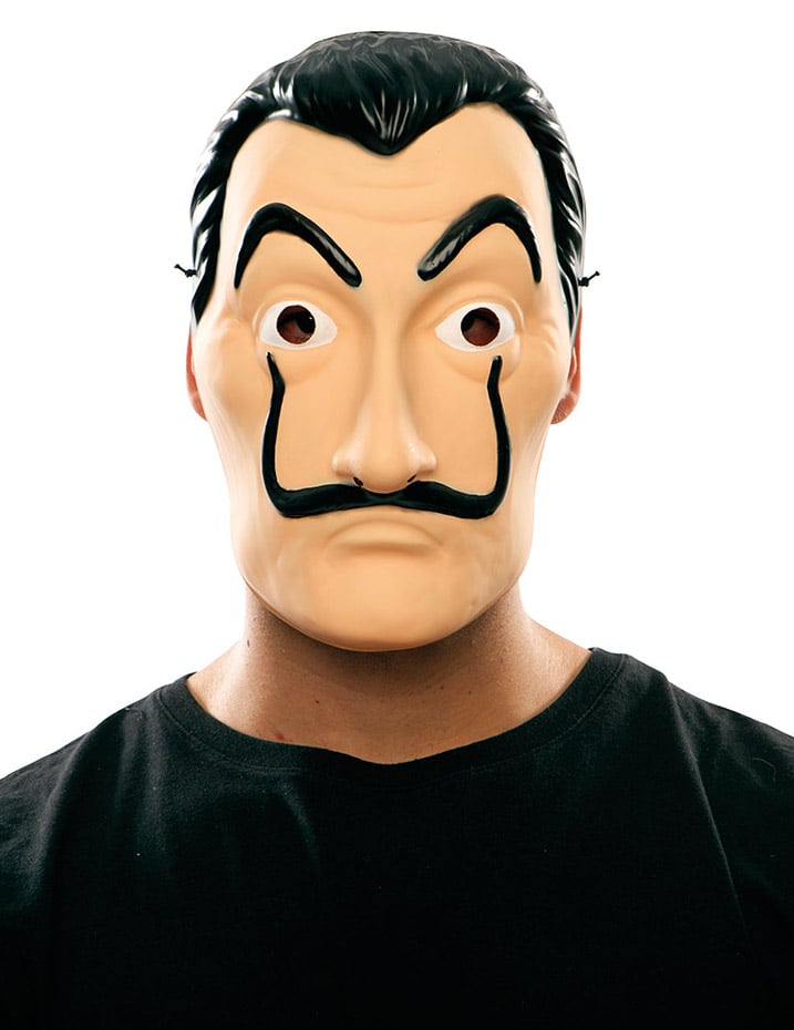 Vue de face du masque voleur La casa de Papel