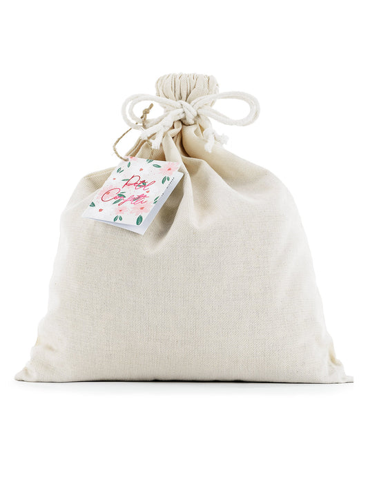 Pungă mare de confetti cu flori naturale uscate, 400g, roz și portocaliu