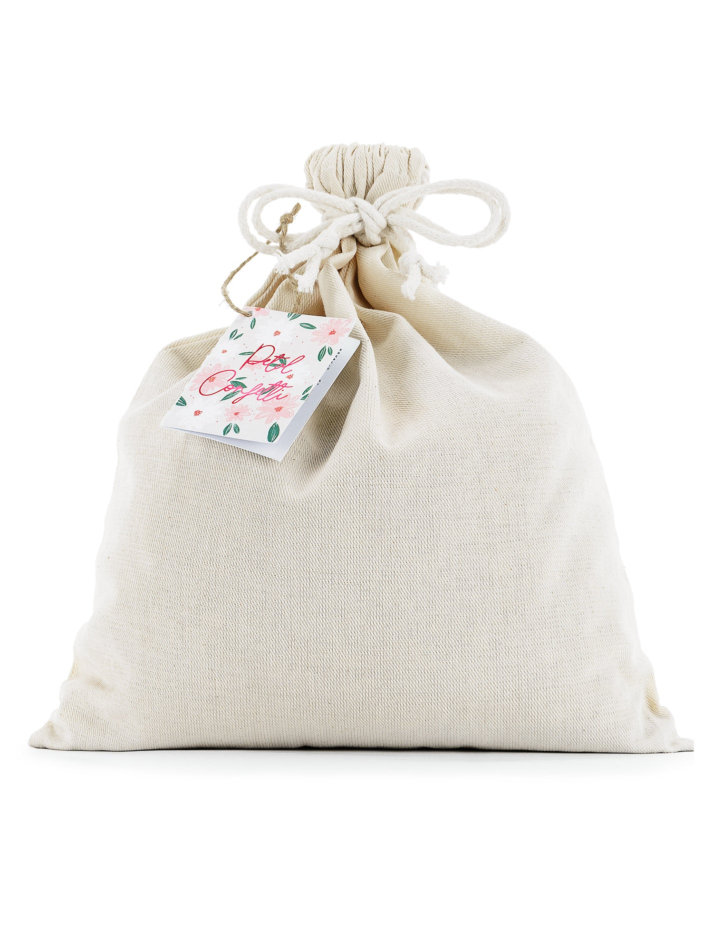 Pungă mare de confetti cu flori naturale uscate, 400g, roz și portocaliu