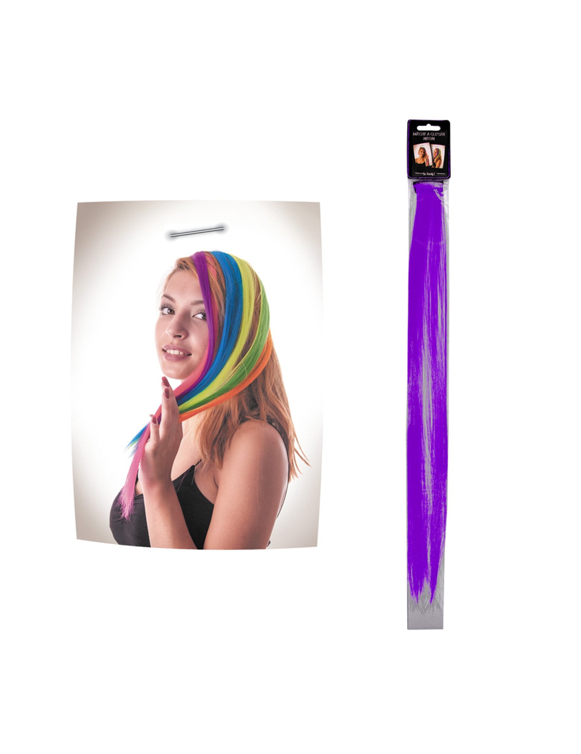 Mèche à clipser pour femme violette