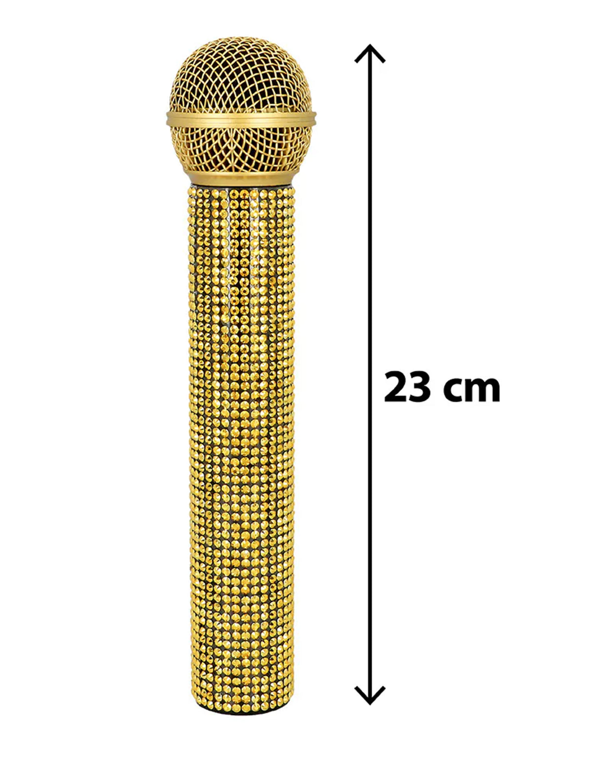 Microfon cu strasuri aurii 23 cm