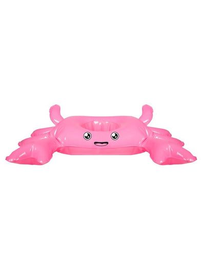 Mini bouée pour boissons Crabe pour adulte rose