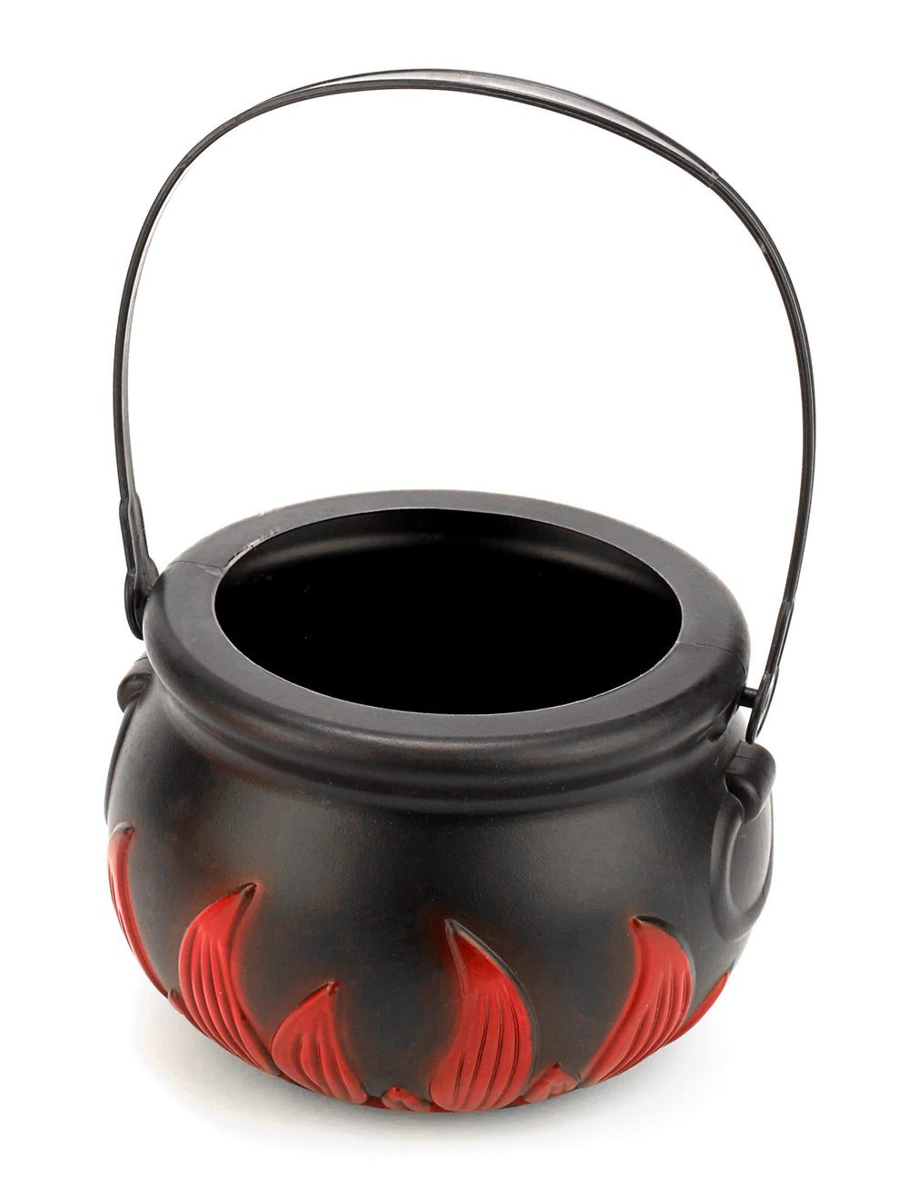 Mini chaudron avec flammes pour enfant noir et rouge