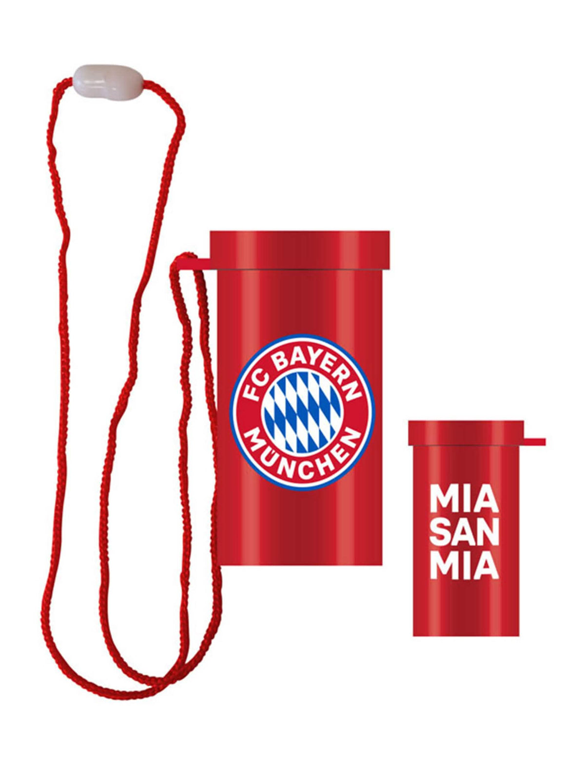 Mini corni de ceață FC Bayern Munich pentru suporter roșu cu șnur