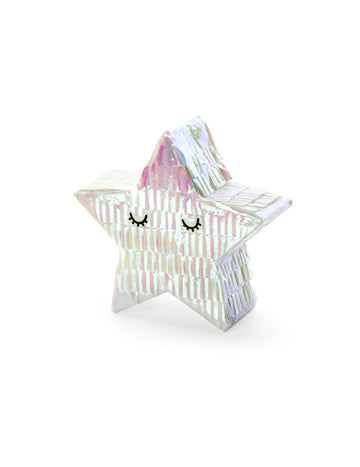 Mini piñată cu stea iridescentă 10,5 cm pentru decorare