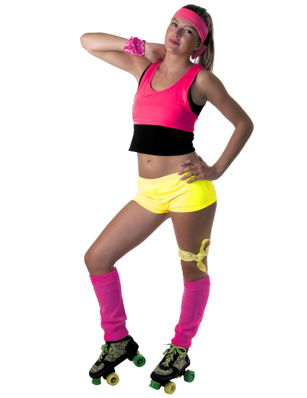 Mini scurt galben fluorescent pentru femeie