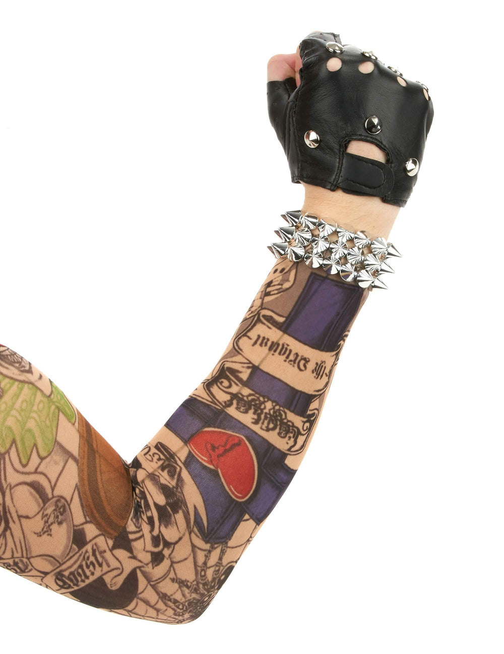 Detaliu purtat al mănușii punk pentru adult