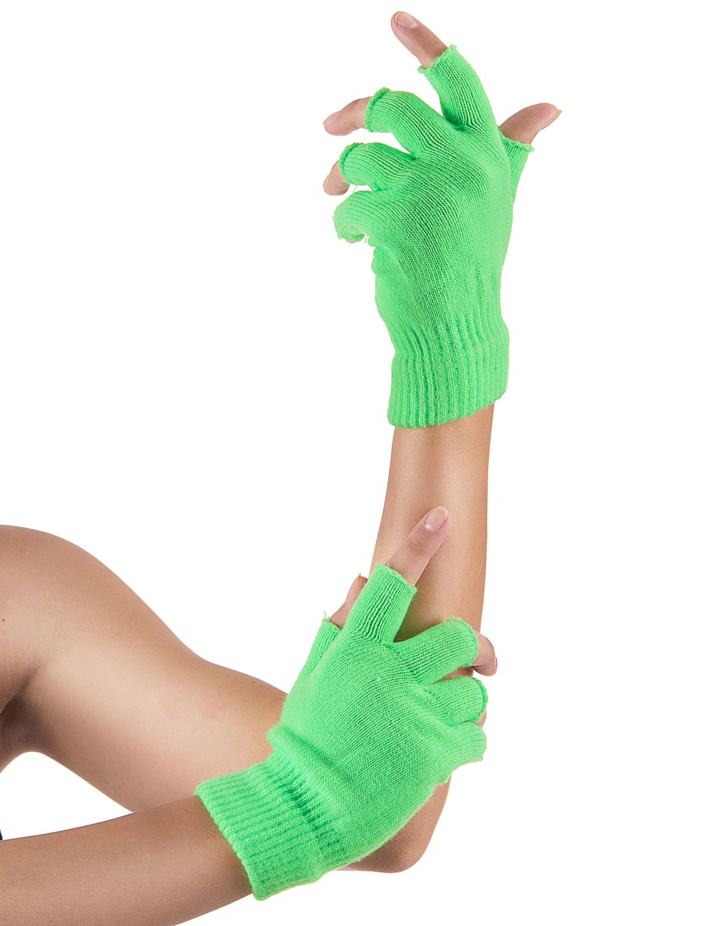 Mittens scurt fluo adult verde