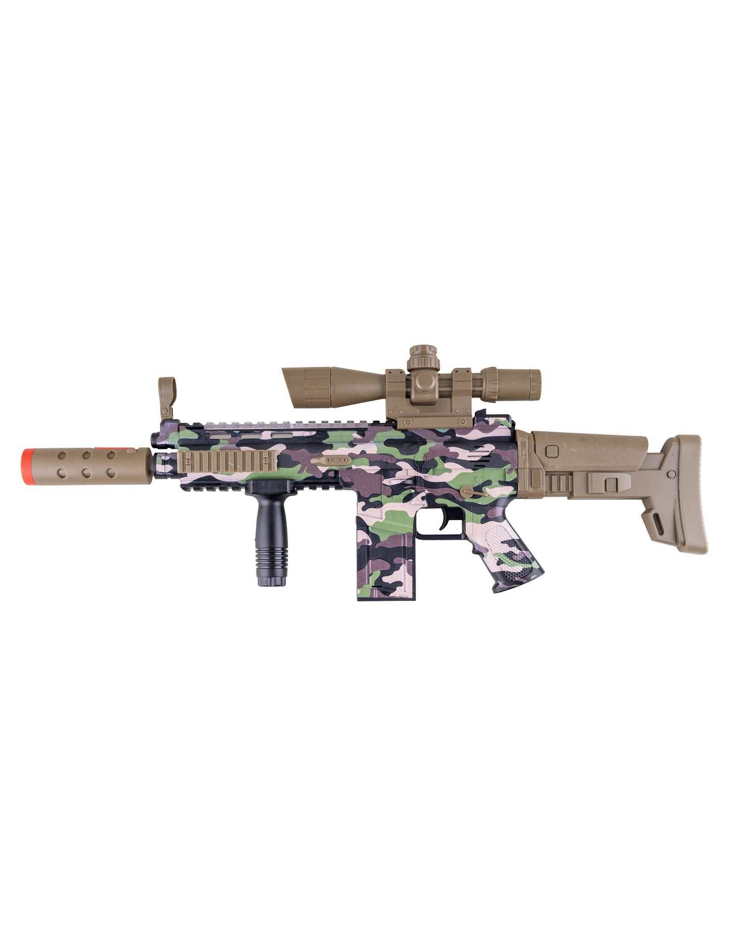 Mitraliere camuflaj cu efect de fum, sunet și lumină 