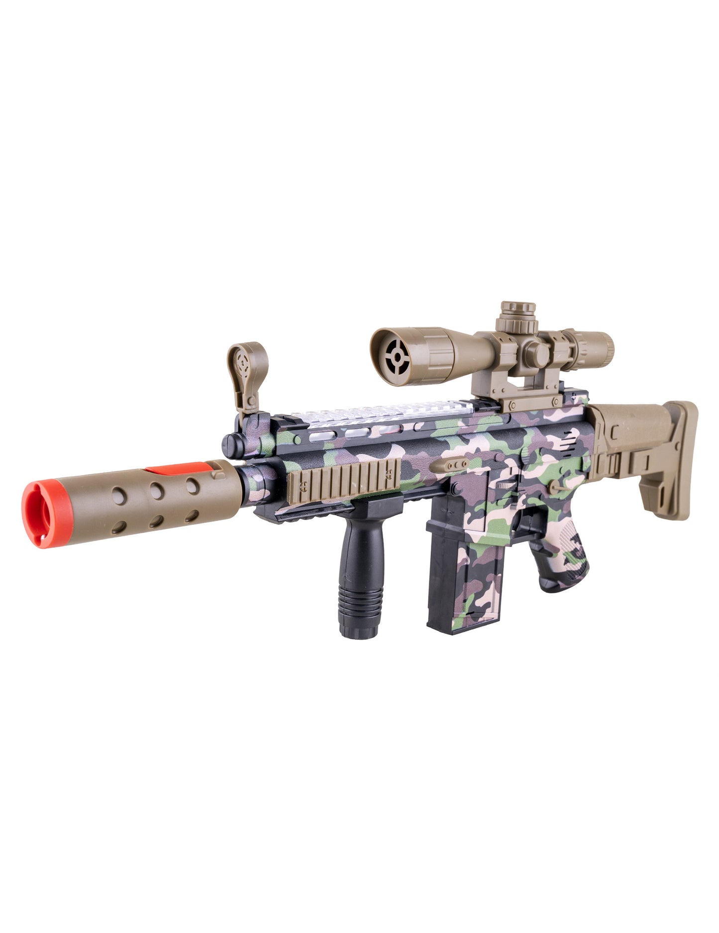 Mitraliere camuflaj cu efect de fum, sunet și lumină 